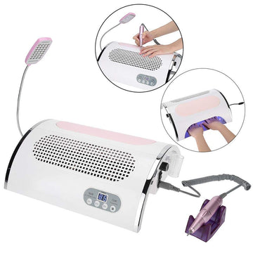 54W Nail LED UV Lamp Vacuum Cleaner Drill Machine